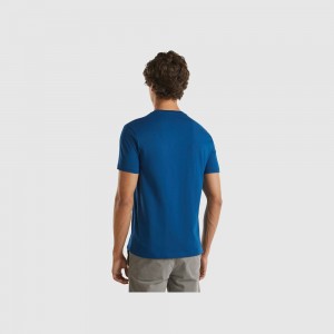 United Colors of Benetton T-shirts Herren Blau | LTYCZE625