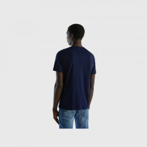 United Colors of Benetton T-shirts Herren Dunkelblau | JBNULG418