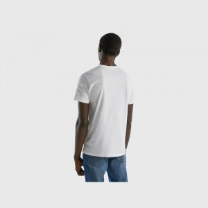 United Colors of Benetton t-shirt T-shirts Herren Weiß | PBZGYS321